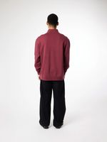 Poleron Unisex Iconic Half Zip Crew Burdeo Blue Banana