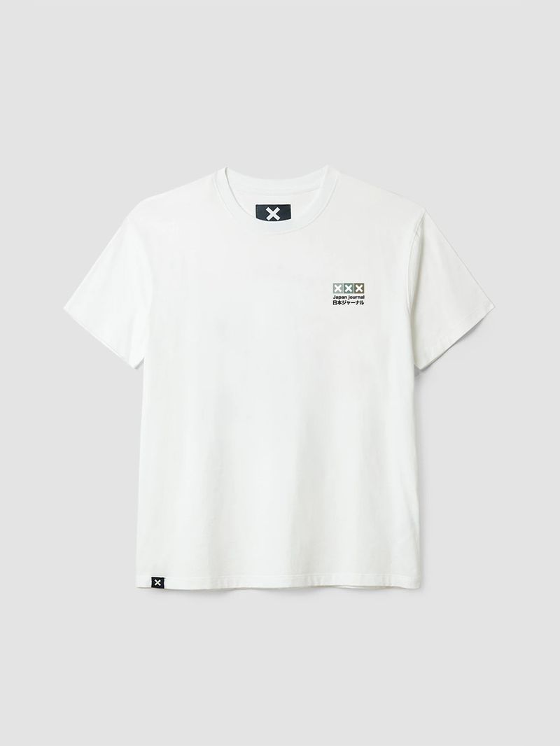 Polera M/C Unisex Square Tee Blanco Blue Banana