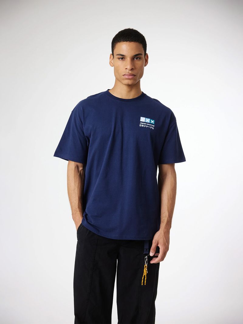 Polera M/C Unisex Square Tee Azul Blue Banana