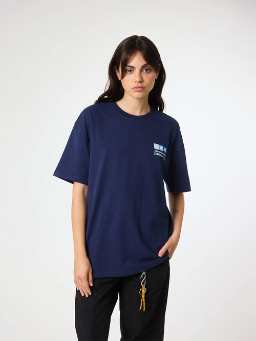 Polera M/C Unisex Square Tee Azul Blue Banana