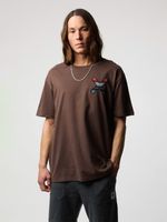 Polera M/C Unisex Classic Tee Café Blue Banana