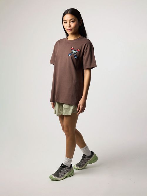 Polera M/C Unisex Classic Tee Café Blue Banana