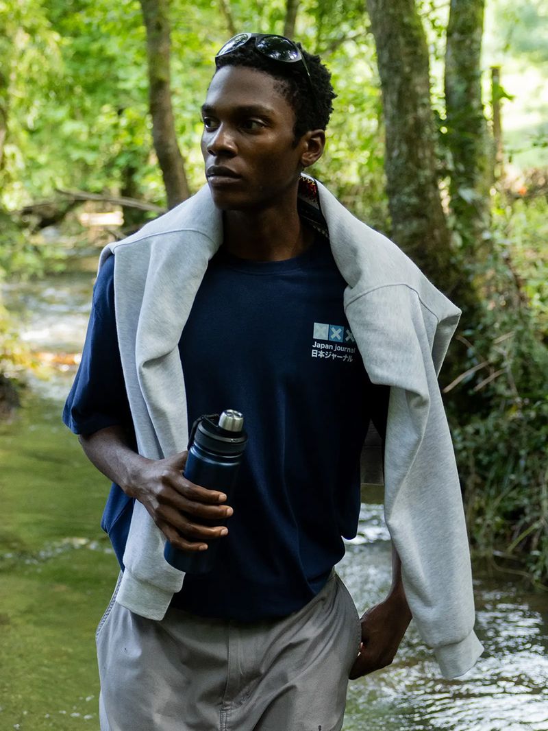 Polera M/C Unisex Square Tee Azul Blue Banana