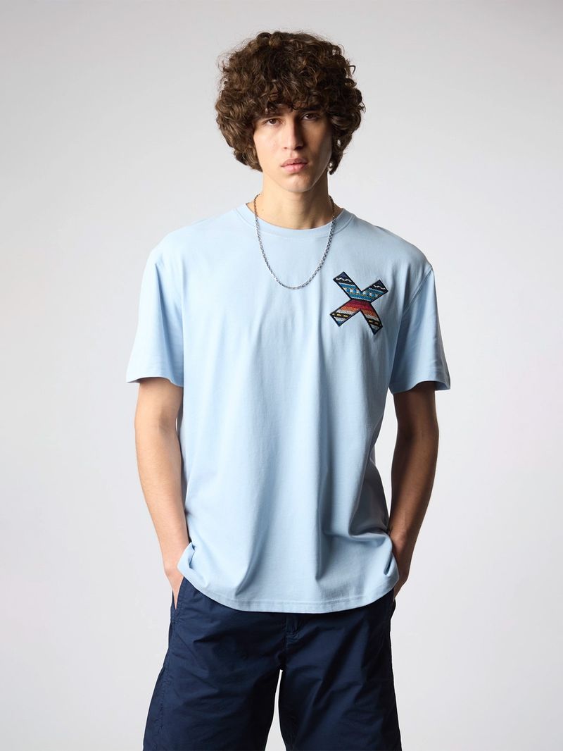 Polera M/C Unisex Classic Tee Celeste Blue Banana