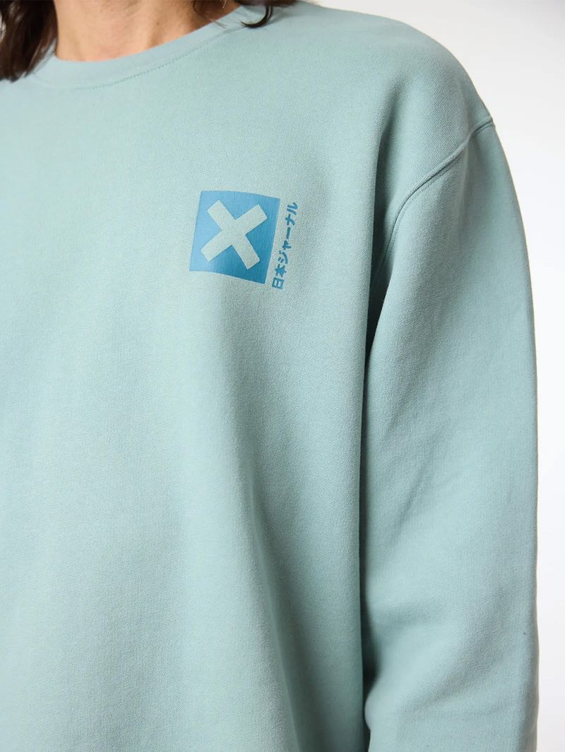 Poleron Unisex Nature Crew Menta Blue Banana