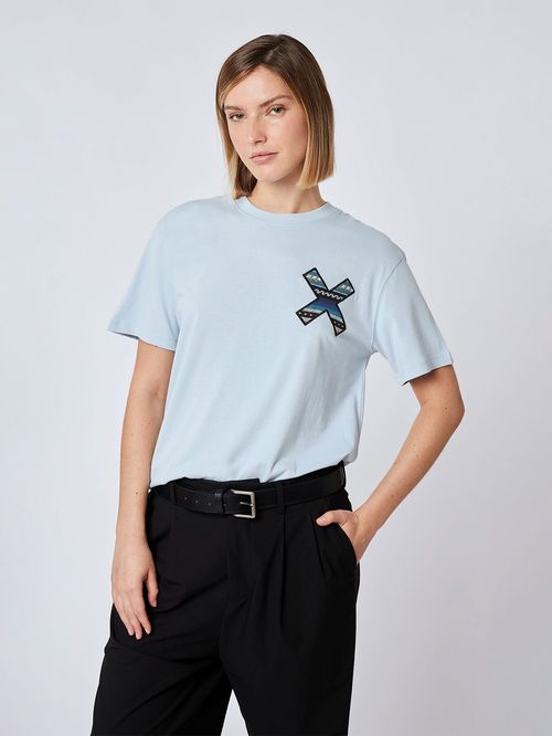 Polera M/C Unisex Classic Tee Celeste Blue Banana