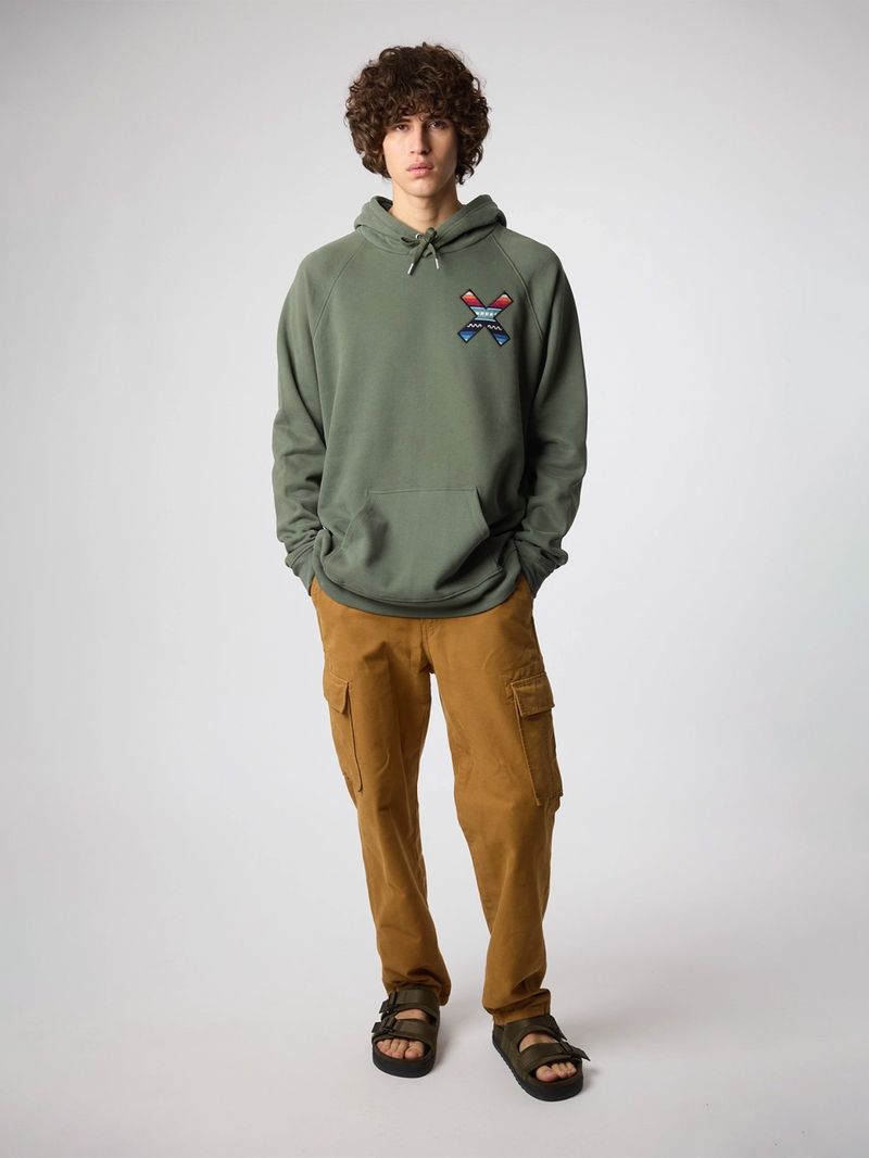 Poleron Unisex Classic Hoodie Verde Oscuro Blue Banana