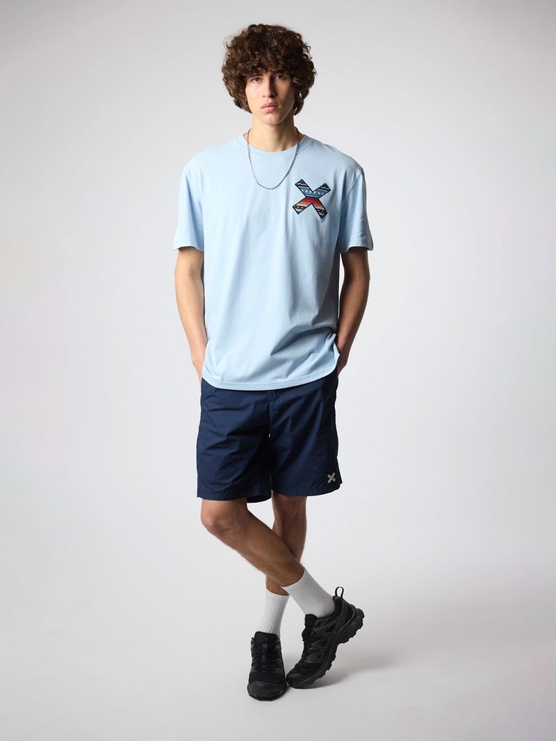 Polera M/C Unisex Classic Tee Celeste Blue Banana