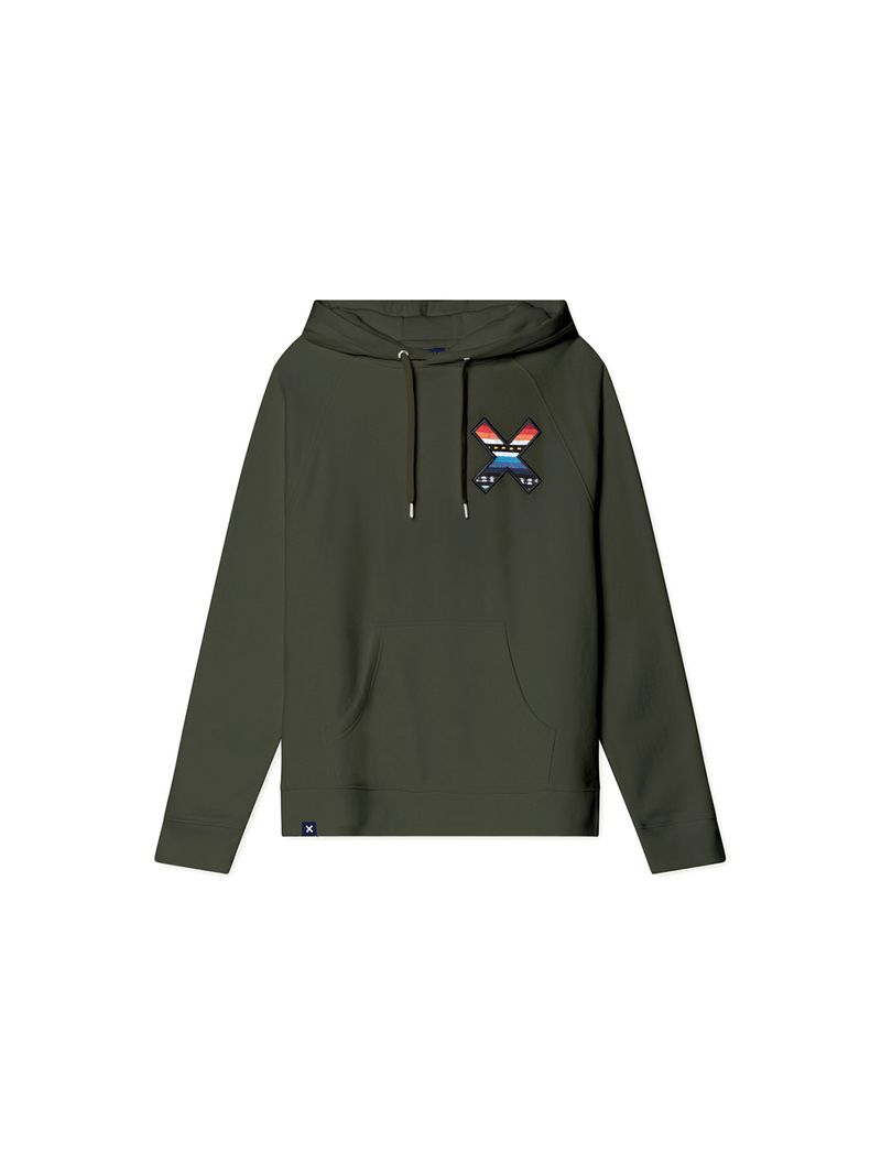 Poleron Unisex Classic Hoodie Verde Oscuro Blue Banana