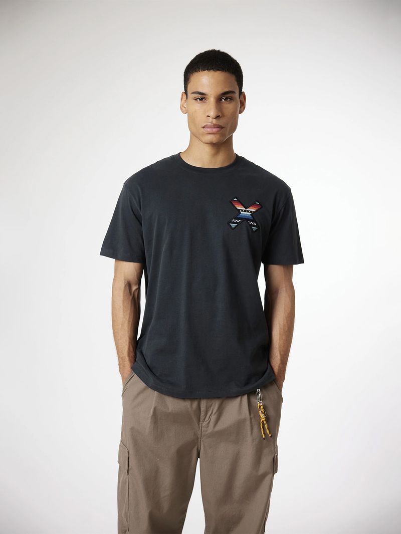 Polera M/C Unisex Classic Tee Negro Blue Banana