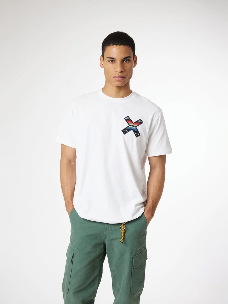 Polera M/C Unisex Classic Tee Blanco Blue Banana