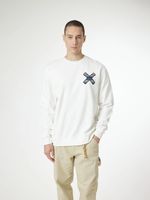 Poleron Unisex Classic Crew Blanco Blue Banana