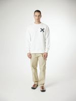 Poleron Unisex Classic Crew Blanco Blue Banana