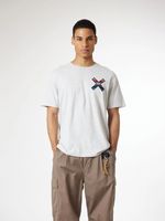 Polera M/C Unisex Classic Tee Gris Claro Blue Banana