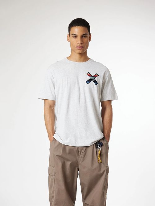 Polera M/C Unisex Classic Tee Gris Claro Blue Banana