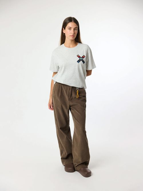 Polera M/C Unisex Classic Tee Gris Claro Blue Banana