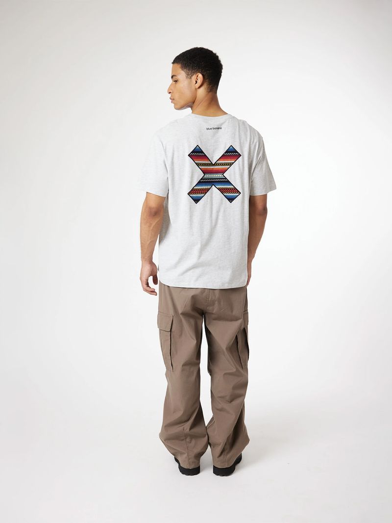 Polera M/C Unisex Classic Tee Gris Claro Blue Banana