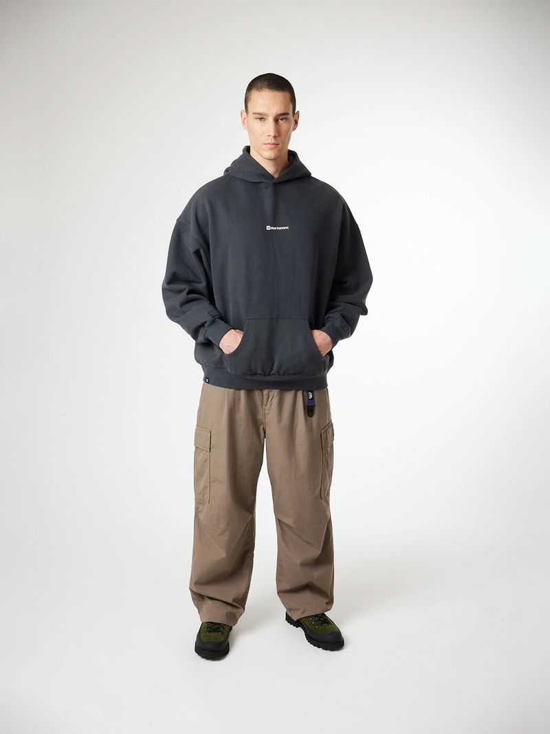 Poleron Unisex Karma Hoodie Negro Blue Banana