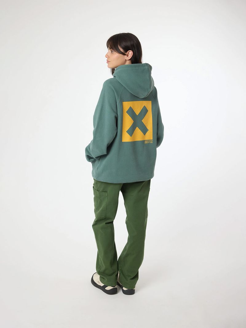 Poleron Unisex Nature Hoodie Verde Blue Banana