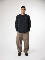 Poleron Unisex Classic Crew Negro Blue Banana