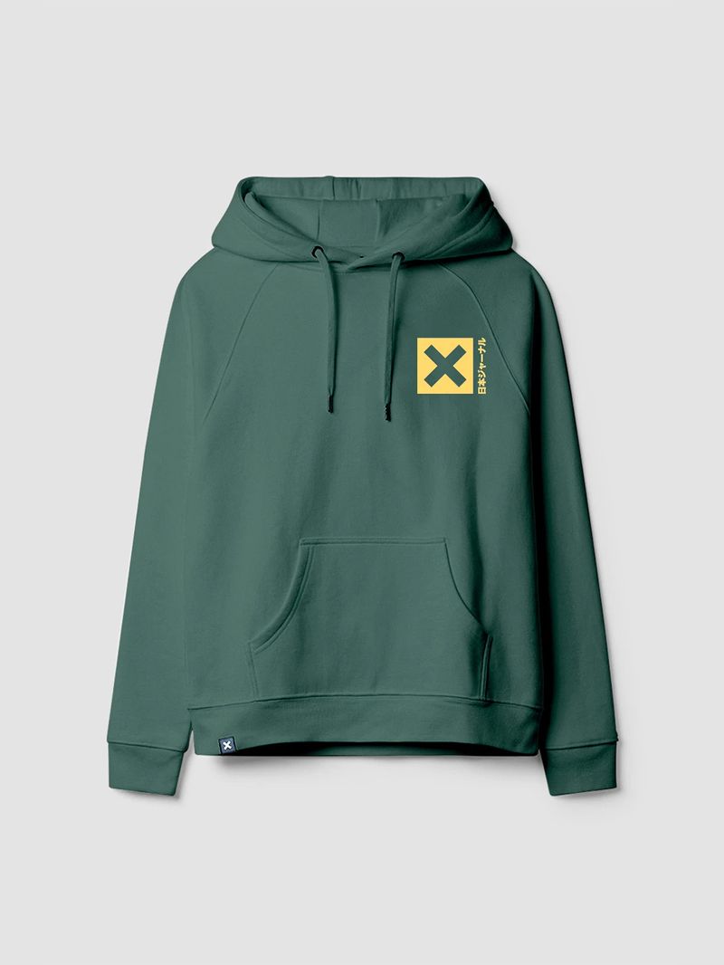 Poleron Unisex Nature Hoodie Verde Blue Banana