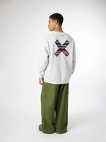 Poleron Unisex Classic Crew Gris Claro Blue Banana