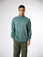 Poleron Unisex Iconic Half Zip Crew Verde Blue Banana