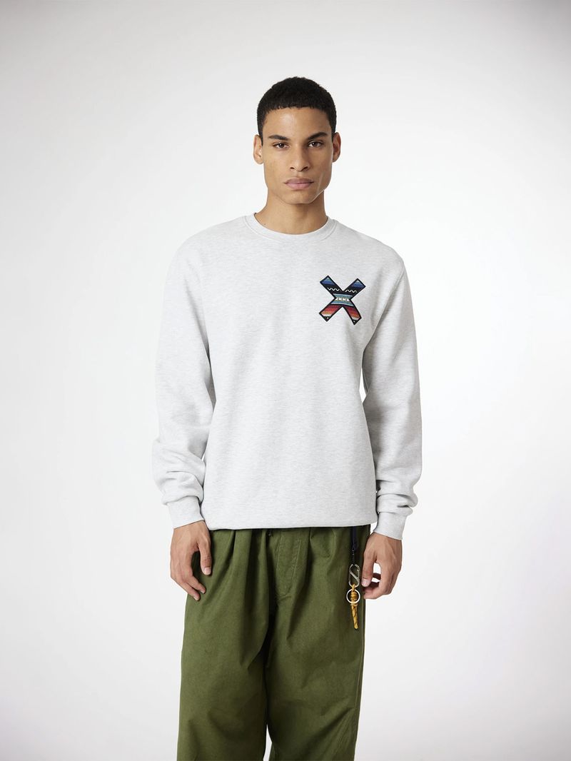 Poleron Unisex Classic Hoodie Gris Claro Blue Banana