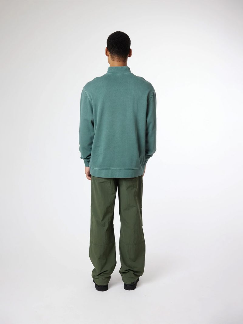 Poleron Unisex Iconic Half Zip Crew Verde Blue Banana