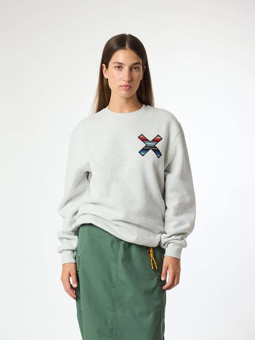 Poleron Unisex Classic Hoodie Gris Claro Blue Banana