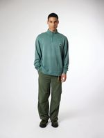 Poleron Unisex Iconic Half Zip Crew Verde Blue Banana