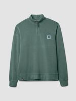 Poleron Unisex Iconic Half Zip Crew Verde Blue Banana