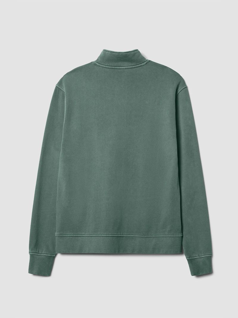 Poleron Unisex Iconic Half Zip Crew Verde Blue Banana