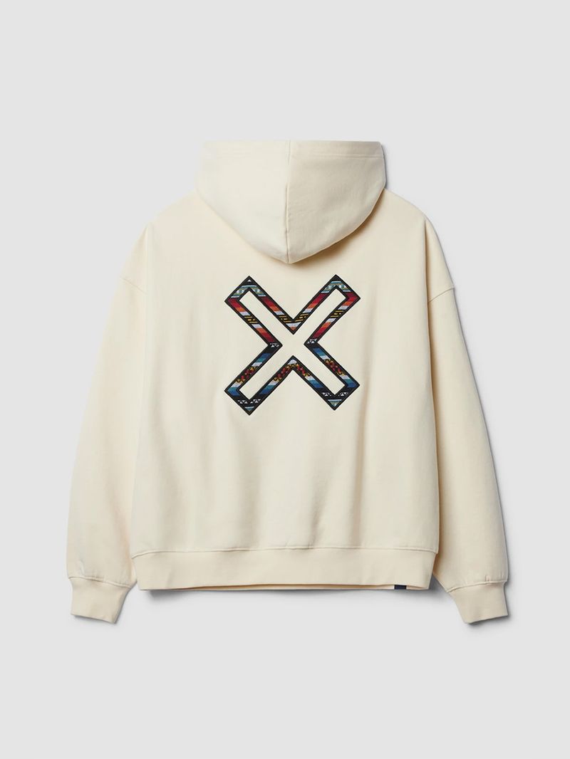 Poleron Unisex Karma Hoodie Blanco Blue Banana