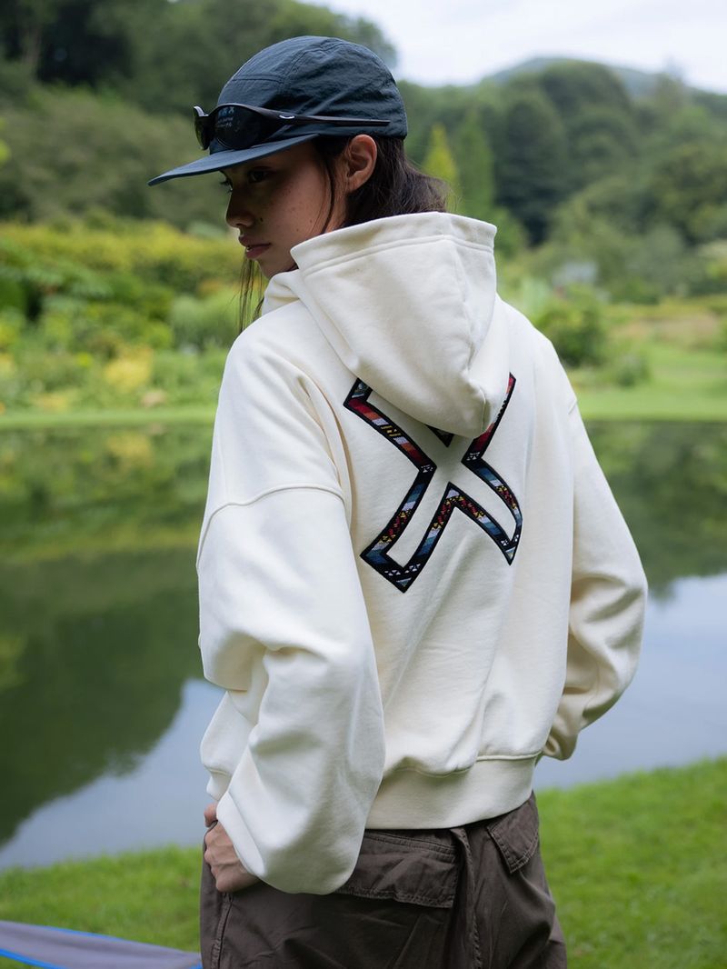 Poleron Unisex Karma Hoodie Blanco Blue Banana