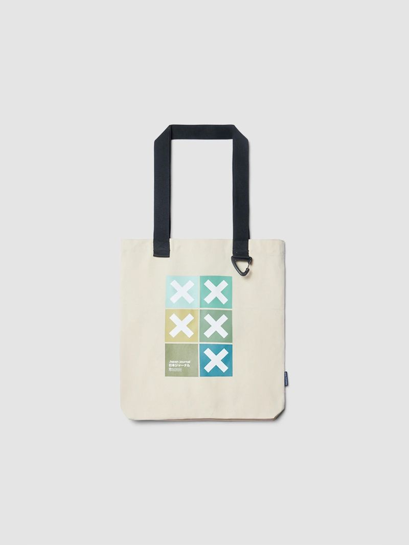 Tote Bag Unisex Square Beige Blue Banana