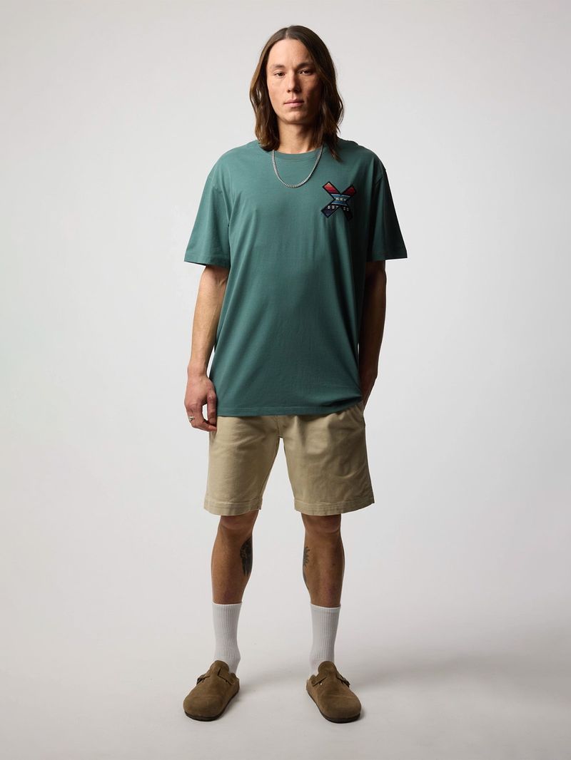 Polera M/C Unisex Classic Tee Verde Blue Banana