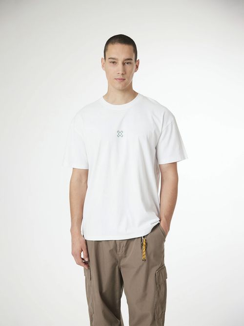 Polera M/C Unisex Bonfire Tee Blanco Blue Banana