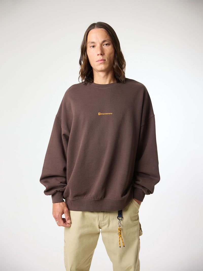 Poleron Unisex Clean Crew Café Blue Banana