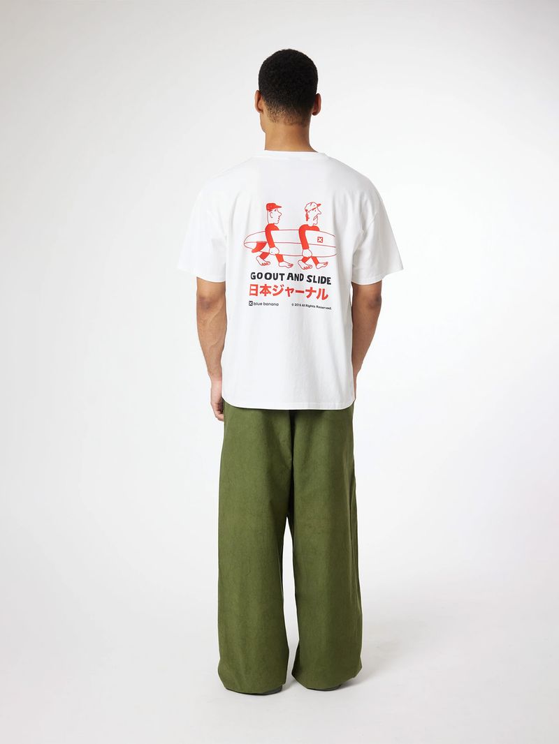 Polera M/C Unisex Coast Tee Blanco Blue Banana