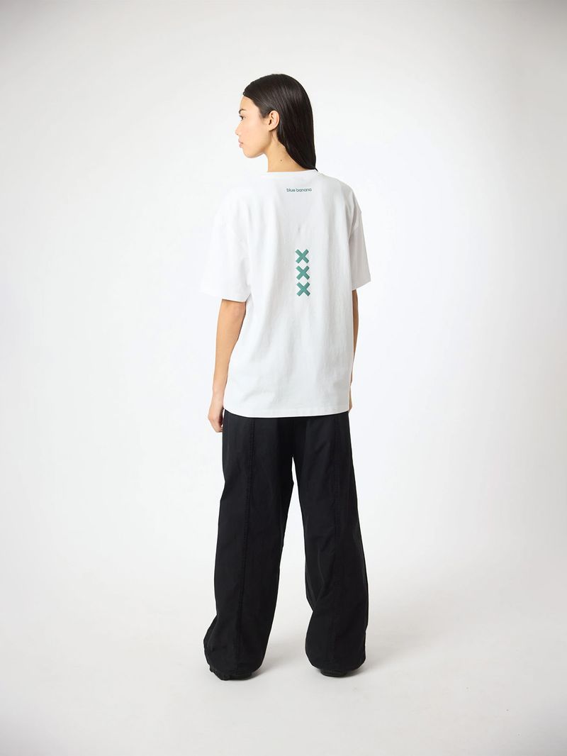 Polera M/C Unisex Bonfire Tee Blanco Blue Banana