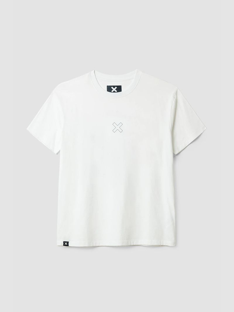 Polera M/C Unisex Bonfire Tee Blanco Blue Banana