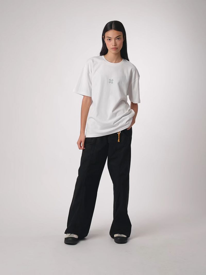 Polera M/C Unisex Bonfire Tee Blanco Blue Banana