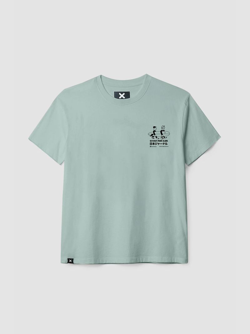 Polera M/C Unisex Coast Tee Menta Blue Banana