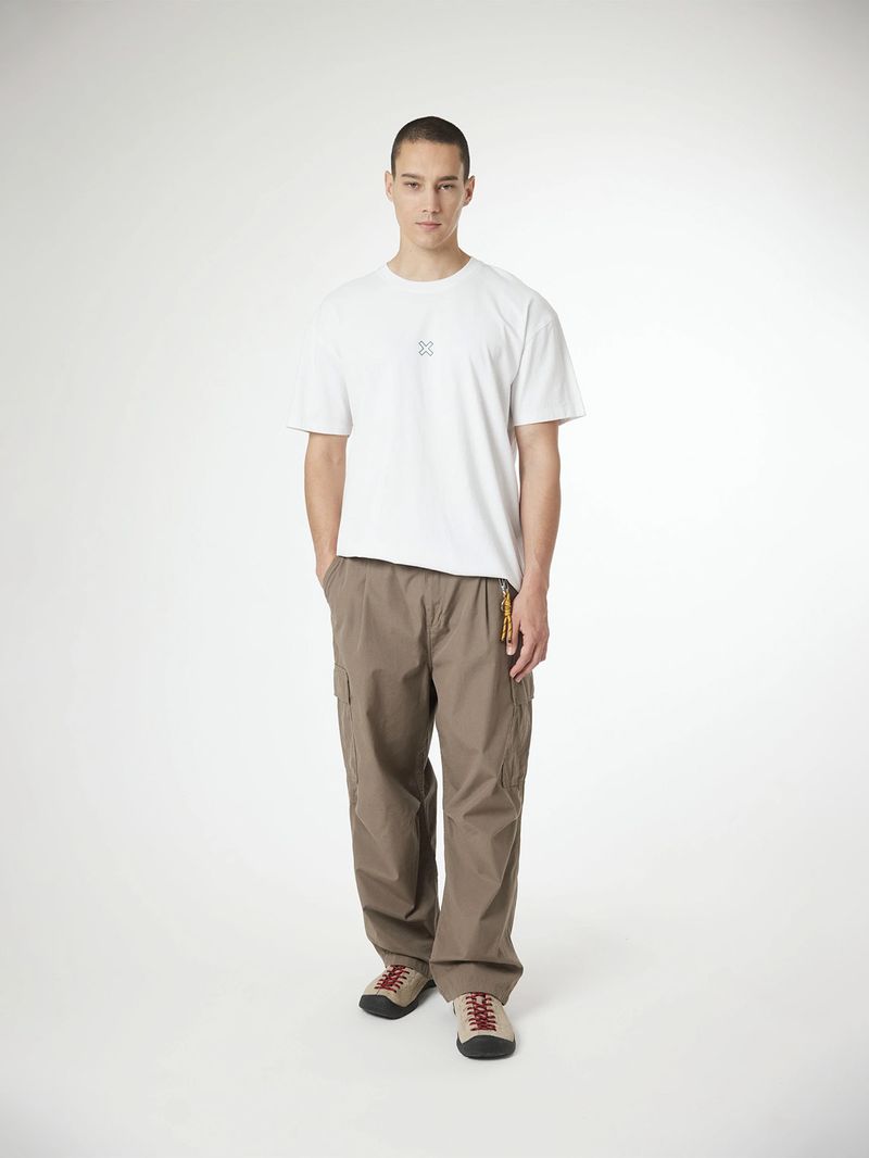 Polera M/C Unisex Bonfire Tee Blanco Blue Banana