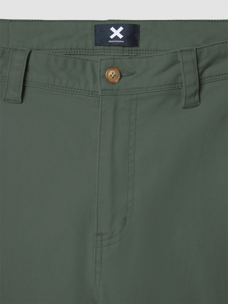 Pantalón Hombre Matt Chino Verde Oscuro Blue Banana