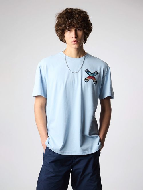 Polera M/C Unisex Classic Tee Celeste Blue Banana