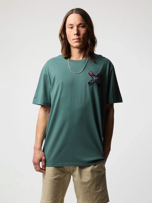 Polera M/C Unisex Classic Tee Verde Blue Banana