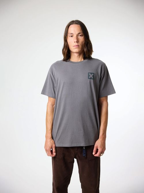 Polera M/C Unisex Nature Tee Gris Oscuro Blue Banana