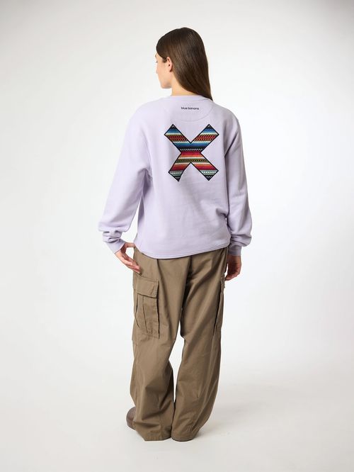 Poleron Unisex Classic Crew Lila Blue Banana